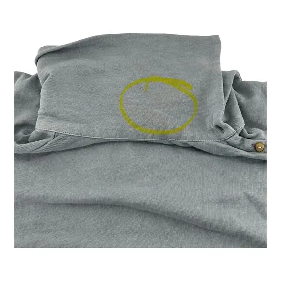 NWT J. Jill Petite Sz XL Split Neck Button Turtleneck Light Blue Cotton Sweater - Picture 10 of 14